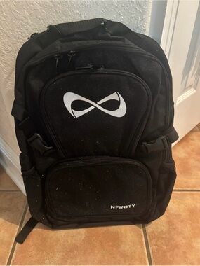 NFINITY Black Backpack with White Logo - Streamlined Everyday Carry